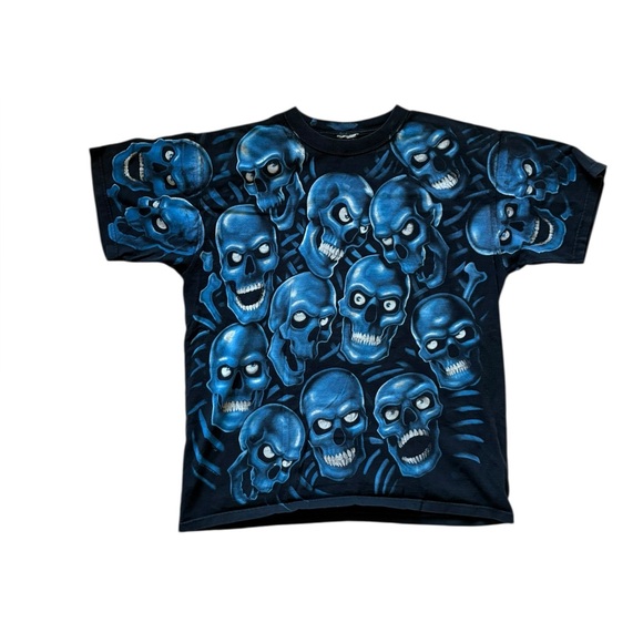 Liquid Blue Other - Vintage 2001 liquid blue skull double sided aop
